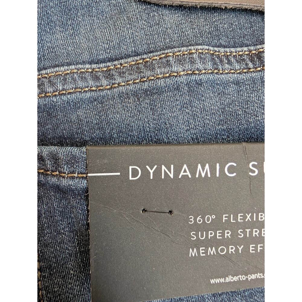 Alberto Jeans Mens 34x34 Blue Denim Super Stretch Modern Fit Straight 5017 NWT - Picture 7 of 7